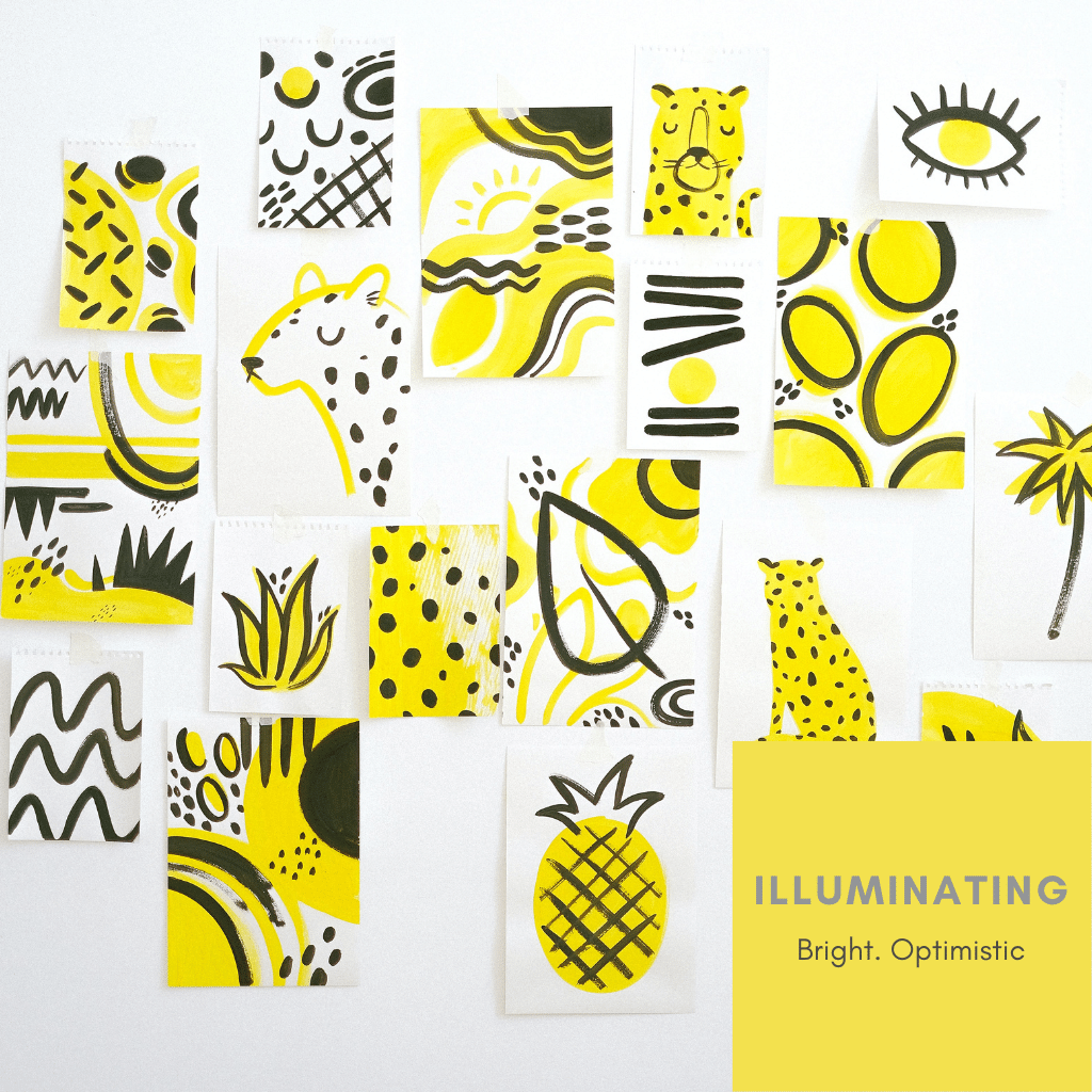 examples of Illuminating, a bright, sunny yellow color by Pantone