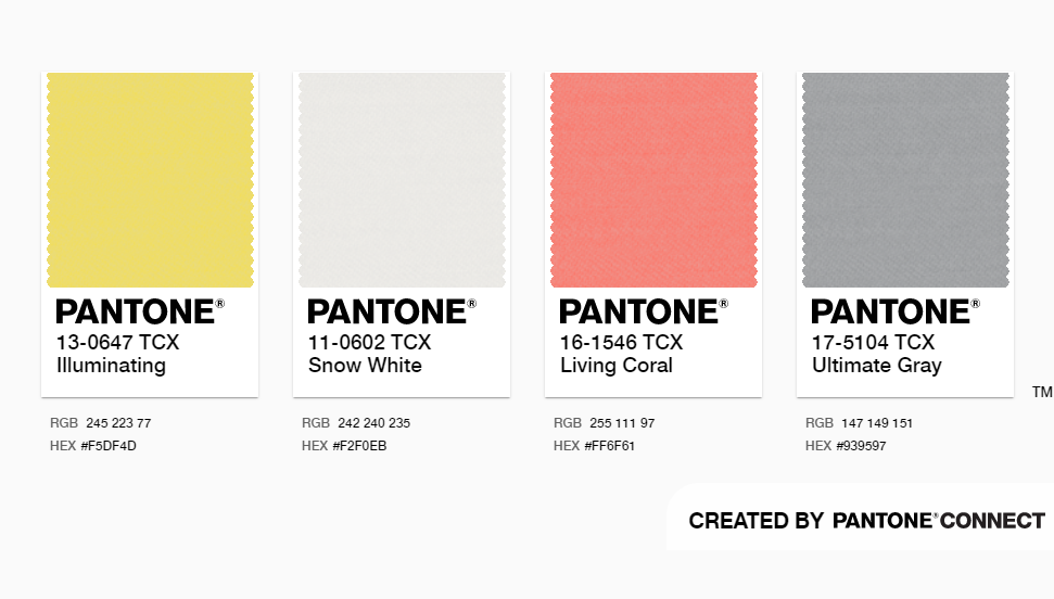 colors that pair with Illuminating, by Patone