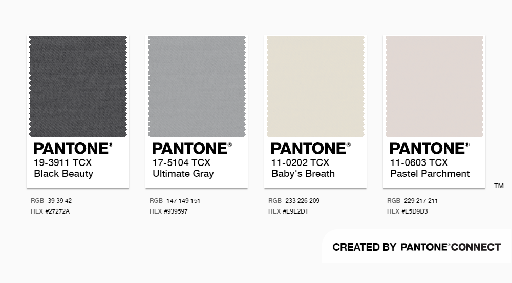 suggested colors that pair with Ultimate Gray by Pantone