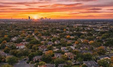 Sunset in Alamo Heights